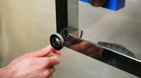 Pushing start button Stock Footage 68838769