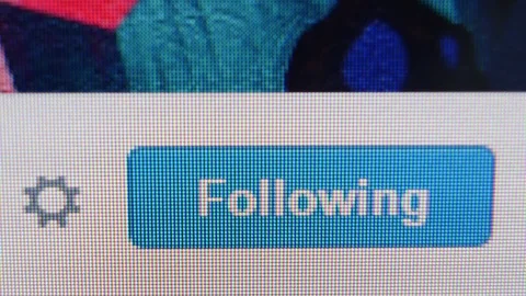 Pushing A Unfollow Button On A Site Stock Footage 72557952