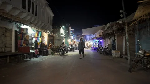 Pushkar city view Stock Footage 111791964