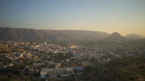 Pushkar city view Stock Footage 111791986