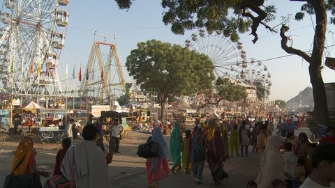 Pushkar Fair Stock Footage 91573846