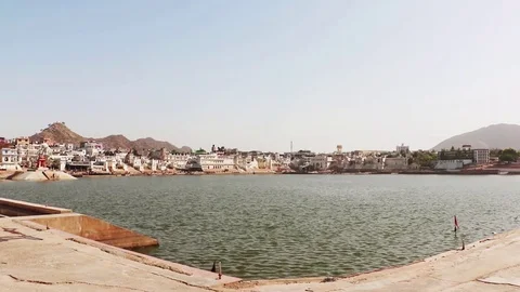 Pushkar Lake, Rajasthan Stock Footage 74376877