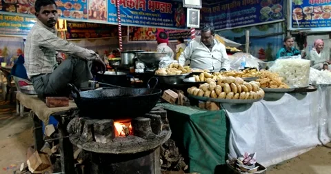 Pushkar Local Street Bazaar Stock-Footage 58336957