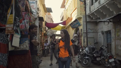 Pushkar Market Video stock 111335975