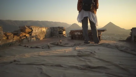 Pushkar panoramic view with model Stock Footage 111792102