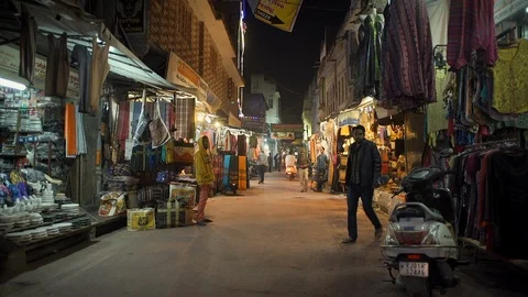 Pushkar street view Stock Footage 111792436