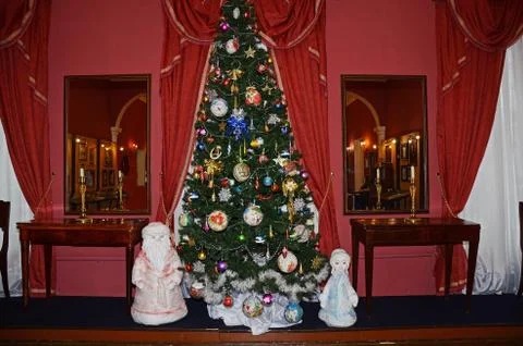 The Pushkin Museum in Torzhok-Christmas tree Stock Photos