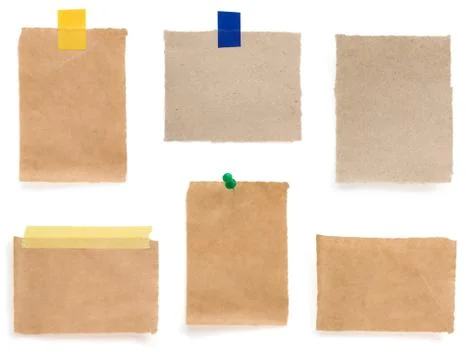 Pushpin and checked note paper Stock Photos