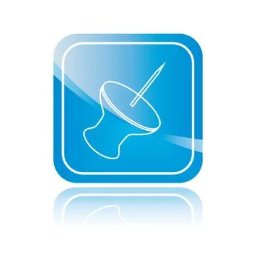 Pushpin button Stock Illustration