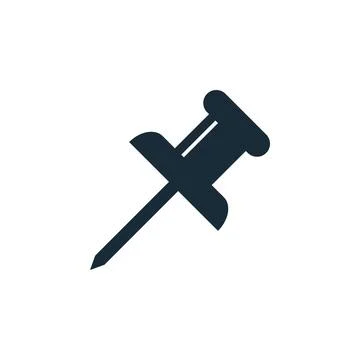 Pushpin Icon Design Template Elements 스톡 일러스트