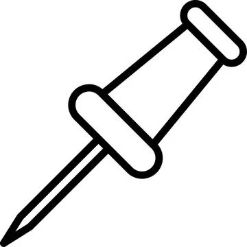 Pushpin icon for simple design template Stock Photos