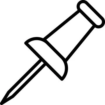 Pushpin icon as template for web page Foto stock