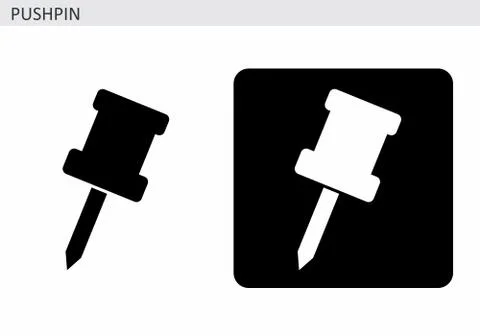 Pushpin icons illustrations Stock Illustration