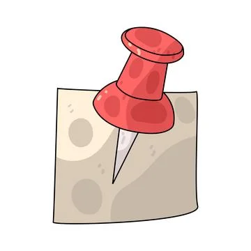 Pushpin illustration Stock Illustration