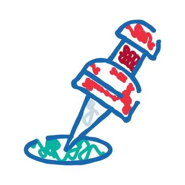 Pushpin marking an important location or idea Illustrazione stock
