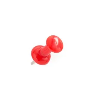 Pushpin on white background Stock Photos