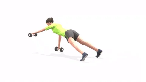 Pushup forward raise yellow Video stock 146958676