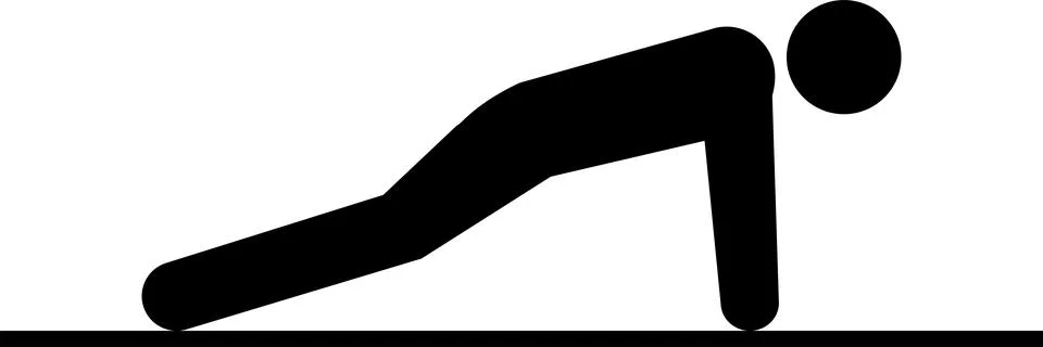 Pushup icon. Stock Illustration