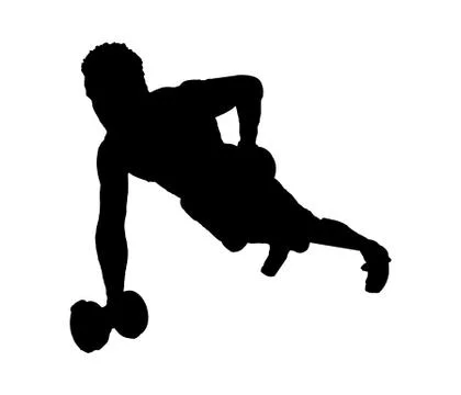 Pushups dumbbell Stock Illustration