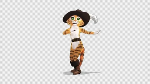 Puss in boots dancing a salsa dance 库存影片 163293083