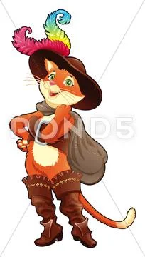 Puss in boots. Stock Illustration