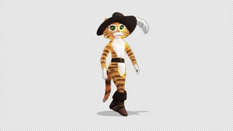 Puss in boots walks side view Video 库存影片 163292691