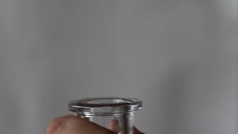Put and close the crystal jug Stock Footage 107540426