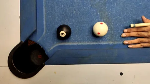 Put the billiard ball in the hole Stock Footage 244851472