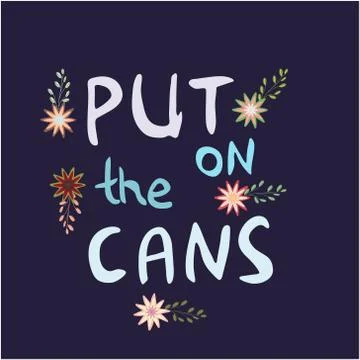 Put on the cans Stock Illustration
