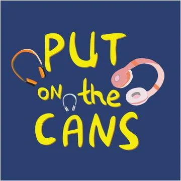 Put on the cans lettering. Stock Illustration