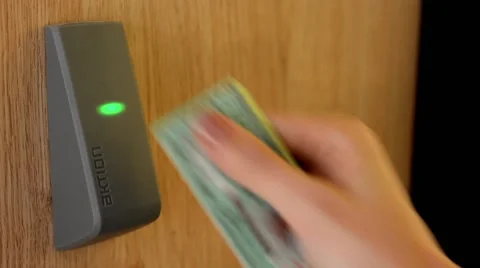 Put card to the reader Stock Footage 41627619