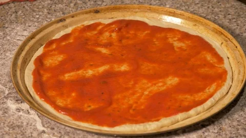 Put the cheese for pizza preparation Stock Footage 95243144