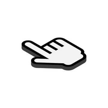 Put cursor icon, isometric 3d style Illustrazione stock