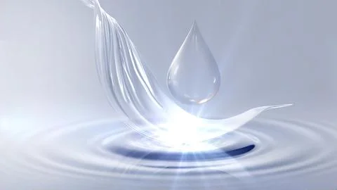 Put a drop of serum or cream on the petals It is a 3D beauty product adverti Stock Illustration
