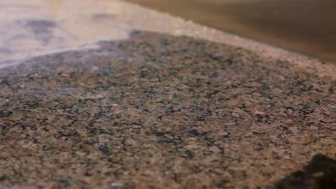 Put food on the table before serving it to the client. Pizza on a Peels. Stock Footage 159339224