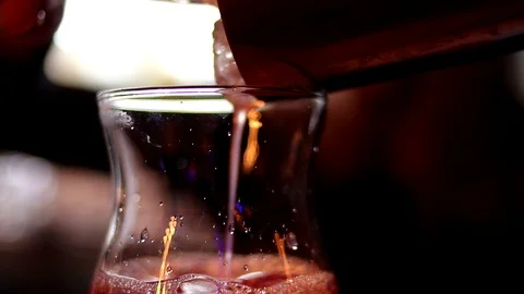 Put ice in a cocktail close up. Bartender concept. Cocktail making. Stock Footage 102266249