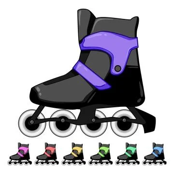 Put inline skates cartoon vector graphic Ilustração Stock