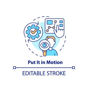 Put it in motion concept icon Stockillustratie
