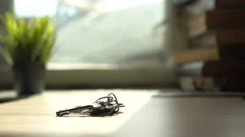 Put the Keys to the Doors on the Table, Take the Keys from the Table Stock Footage 150684516