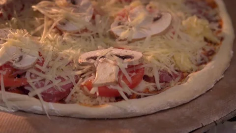 Put the pizza in the oven Stock Footage 204561154