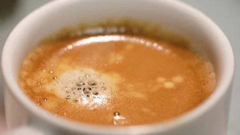 Put sugar in espresso coffee 4k Stock Footage 83992131