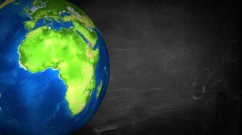 Put Text Half Rotation Earth Looping Animation Stock Footage 37657570