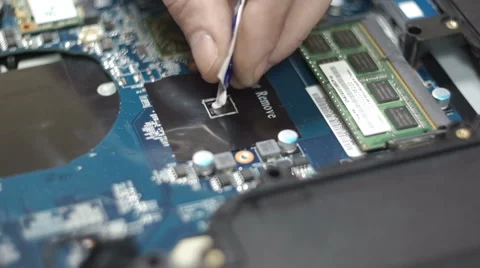 Put thermal grease Stock Footage 47598375