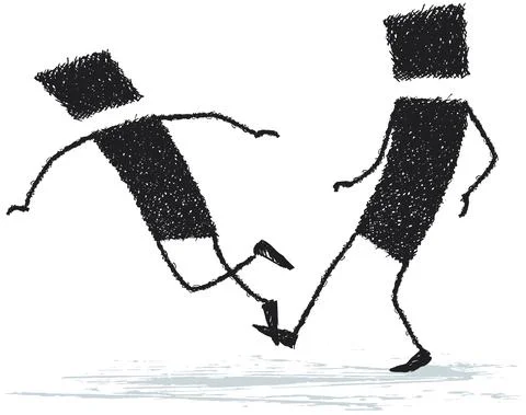 Put tripped Stock Illustration