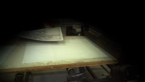 Put the type that will be printed on the printer. Stock Footage 119003249