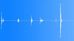 Put a wine bottle on a wooden table, multiple Sound Effect