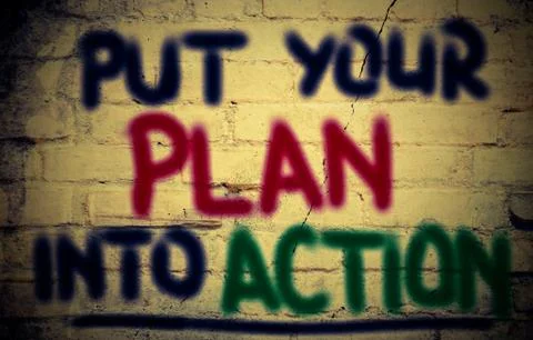 Put your plan into action concept 库存插图