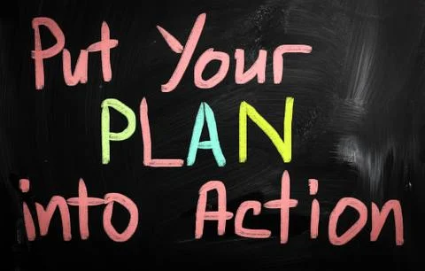 Put your plan into action Stock Illustration