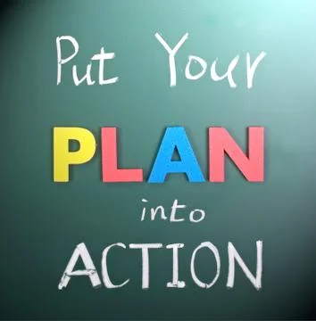 Put your plan into action 스톡 사진