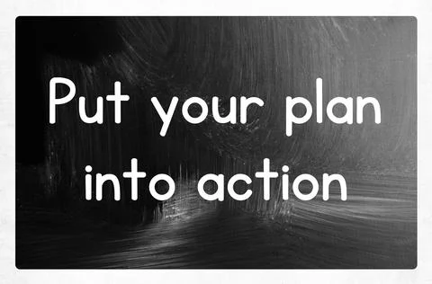 Put your plan into action Stock Photos